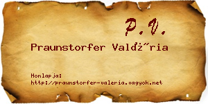 Praunstorfer Valéria névjegykártya
